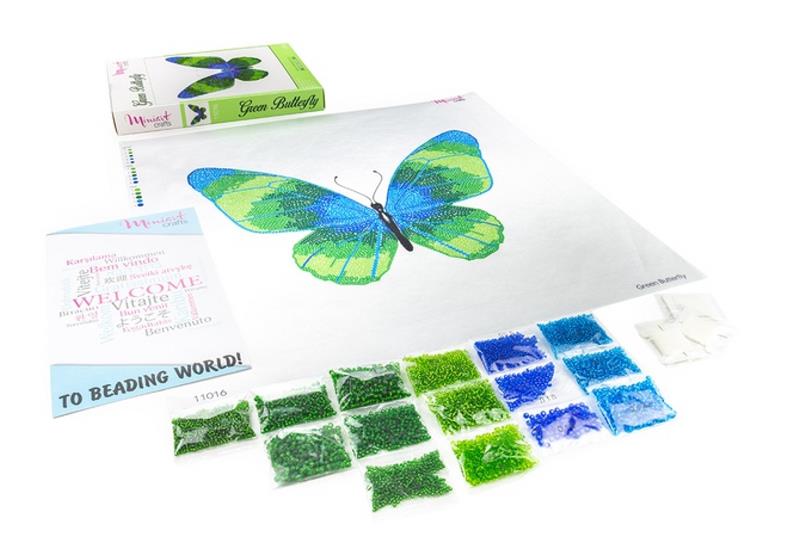 Buy Bead embroidery kit-Green Butterfly-11016_2