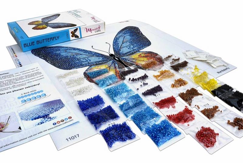 Buy Bead embroidery kit-Blue Butterfly-11017_2