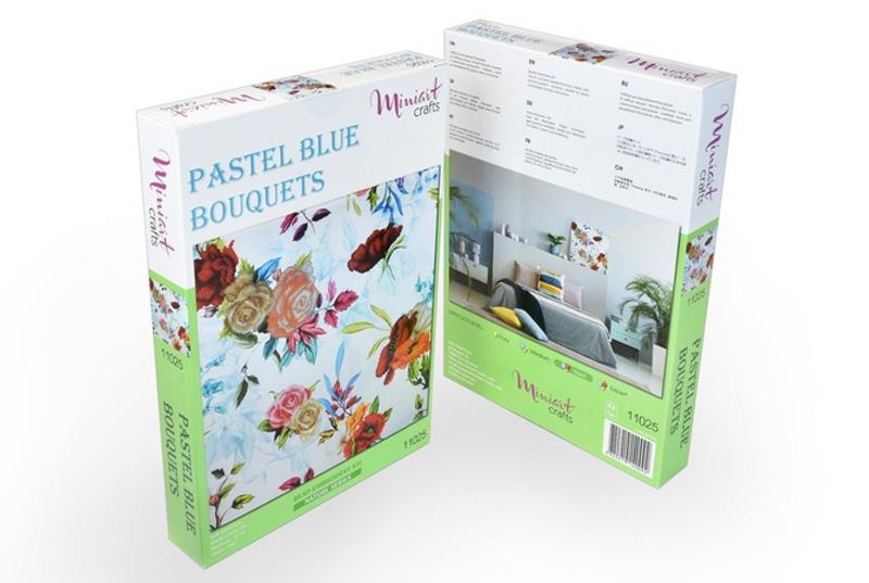 Buy Bead embroidery kit-Pastel Blue Bouquets-11025_1