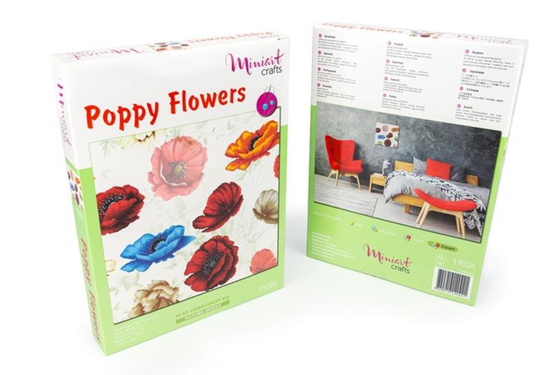 Buy Bead embroidery kit-Poppy Flowers-11026_1