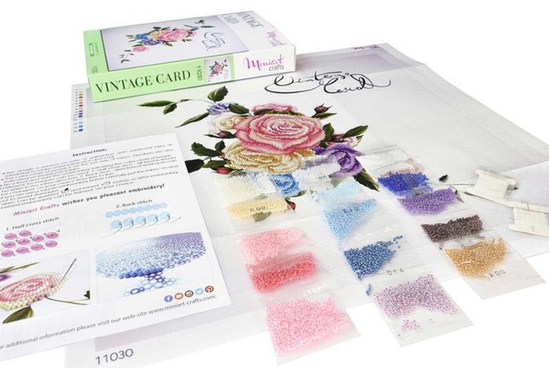 Buy Bead embroidery kit-Vintage Card-11030_2