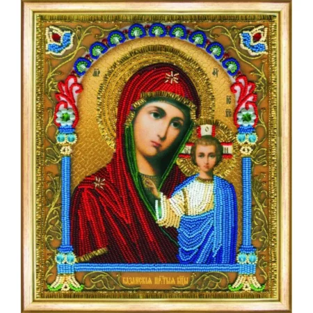 Buy Bead embroidery kit Icon of the Mother of God of Kazan-B-1204