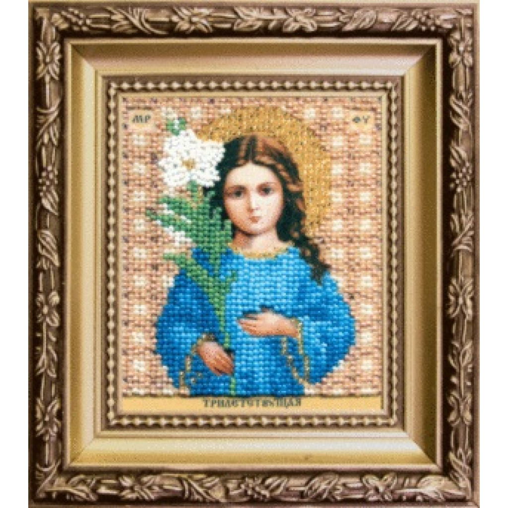 Buy Bead embroidery kit Icon of the Mother of God Triletstvuyushcha-B-1175