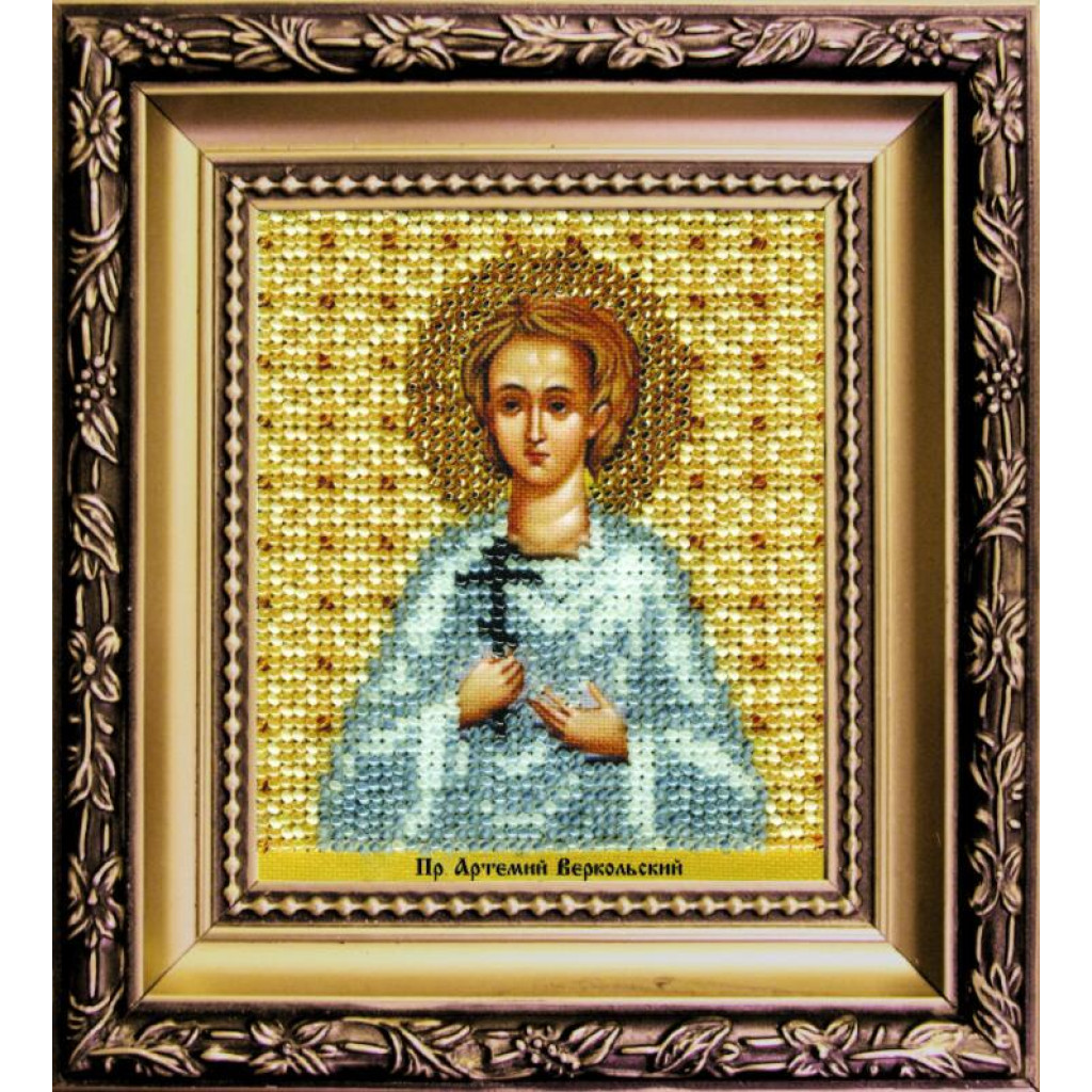 Buy Bead embroidery kit Icon of the holy righteous Artemius of Verkolsky-B-1208