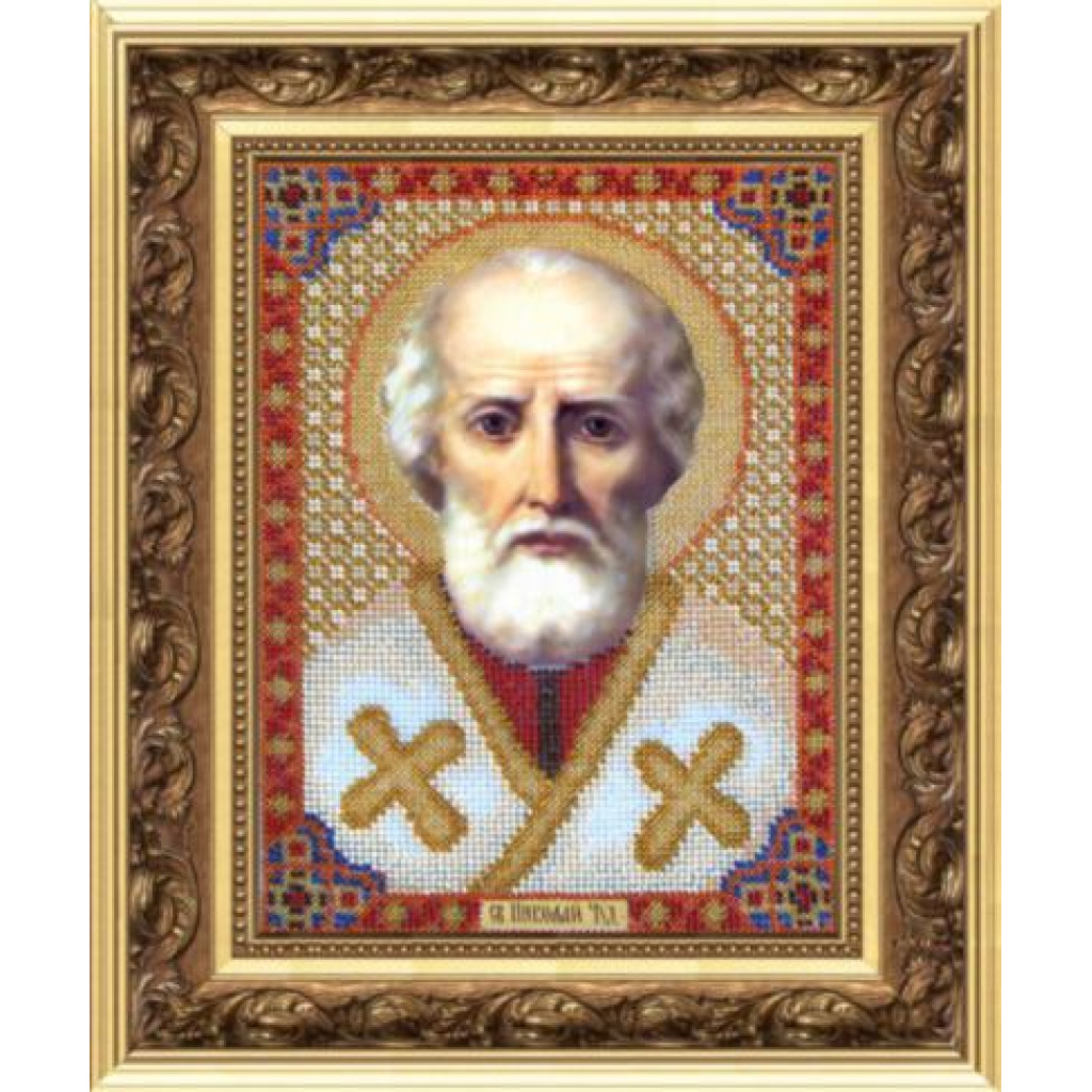 Buy Bead embroidery kit Icon of Saint Nicholas the Wonderworker-B-1001