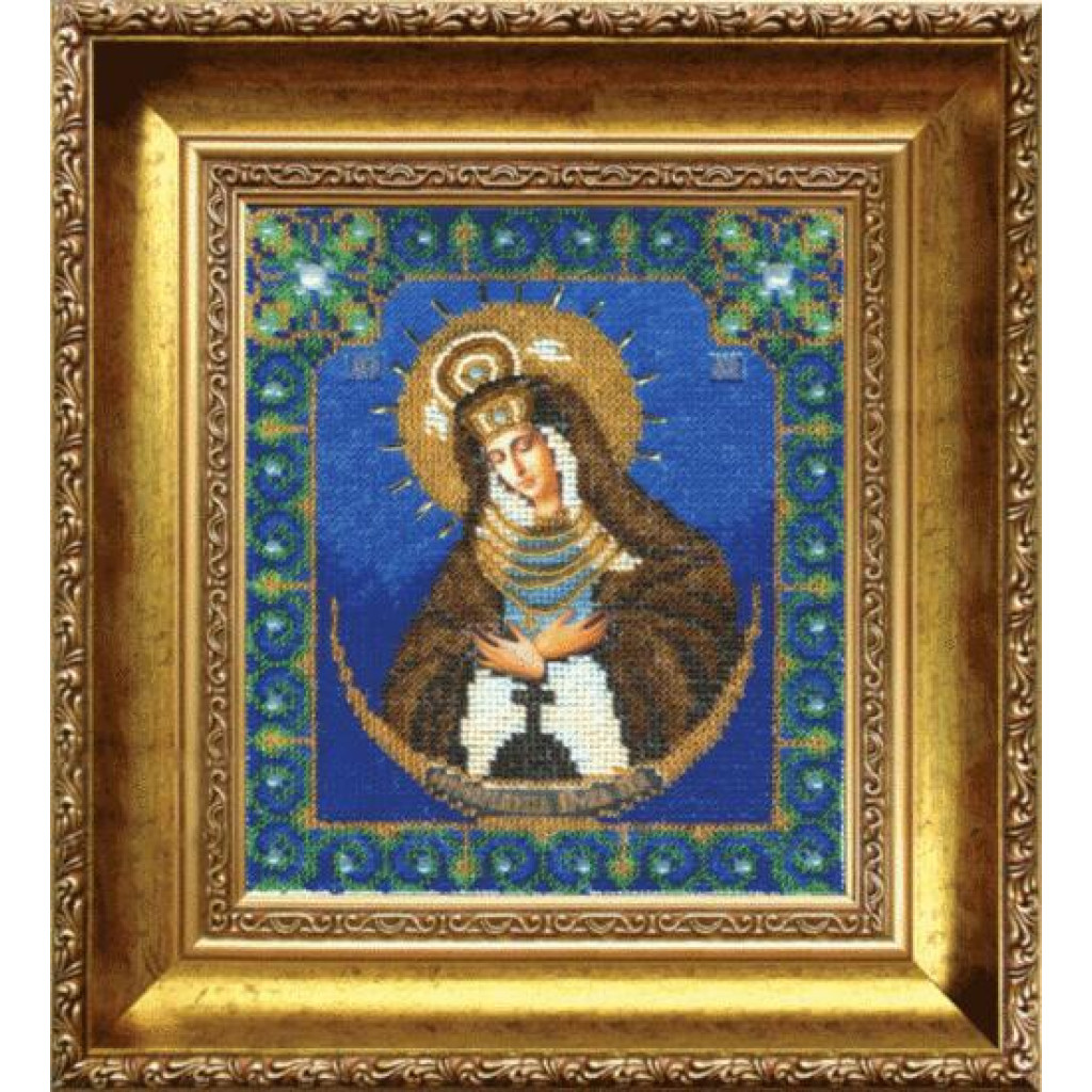 Buy Bead embroidery kit Icon of the Ostrobram Mother of God-B-1013