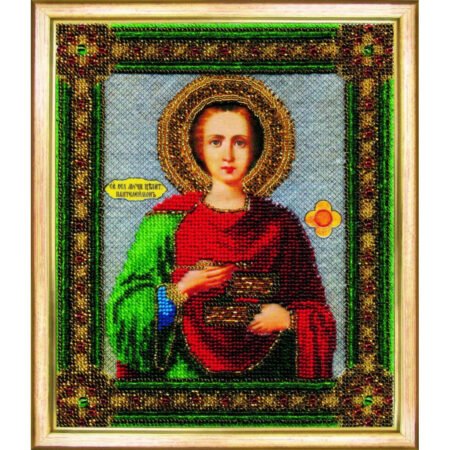 Buy Bead embroidery kit Icon of the great martyr and healer Panteleimon-B-1021