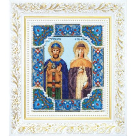 Buy Bead embroidery kit Icon of the holy saints Prince Peter and Princess Fevronia-B-1185