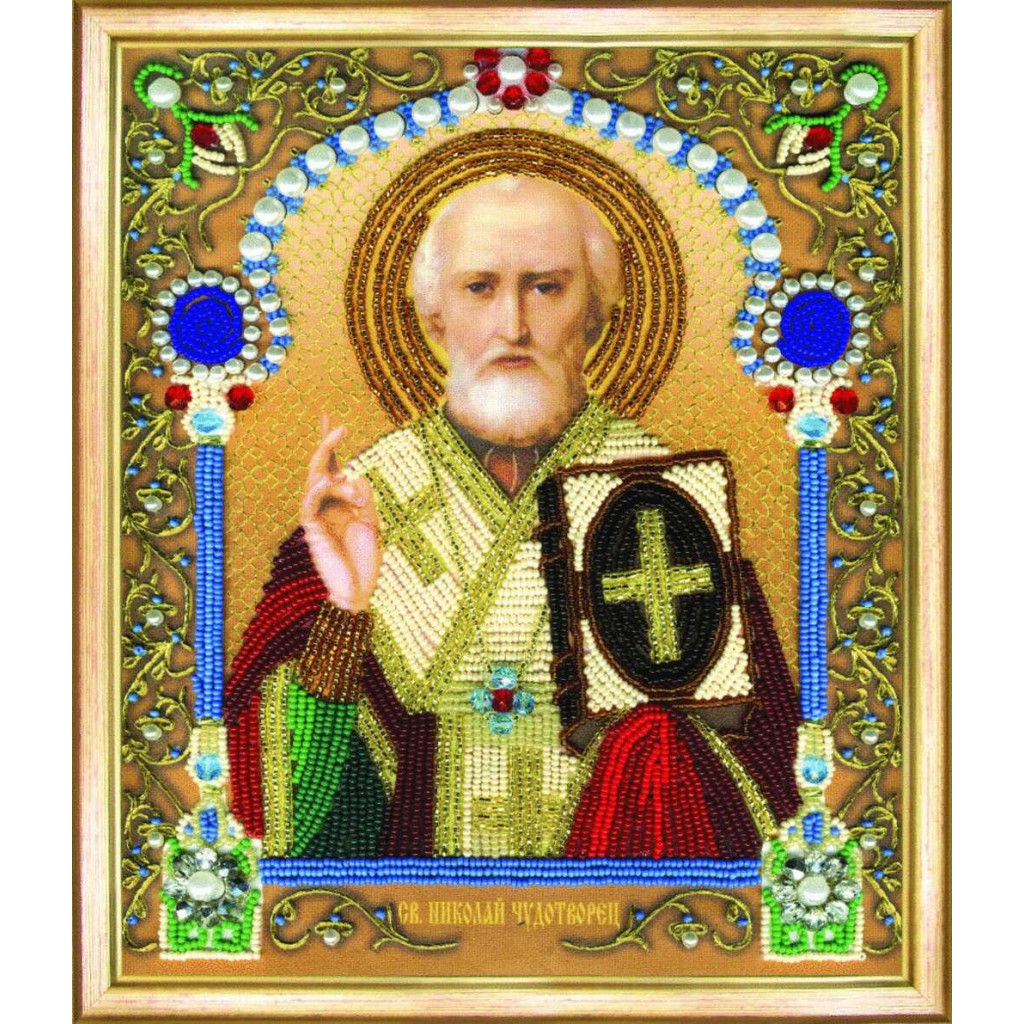 Buy Bead embroidery kit Icon of Saint Nicholas the Wonderworker-B-1206