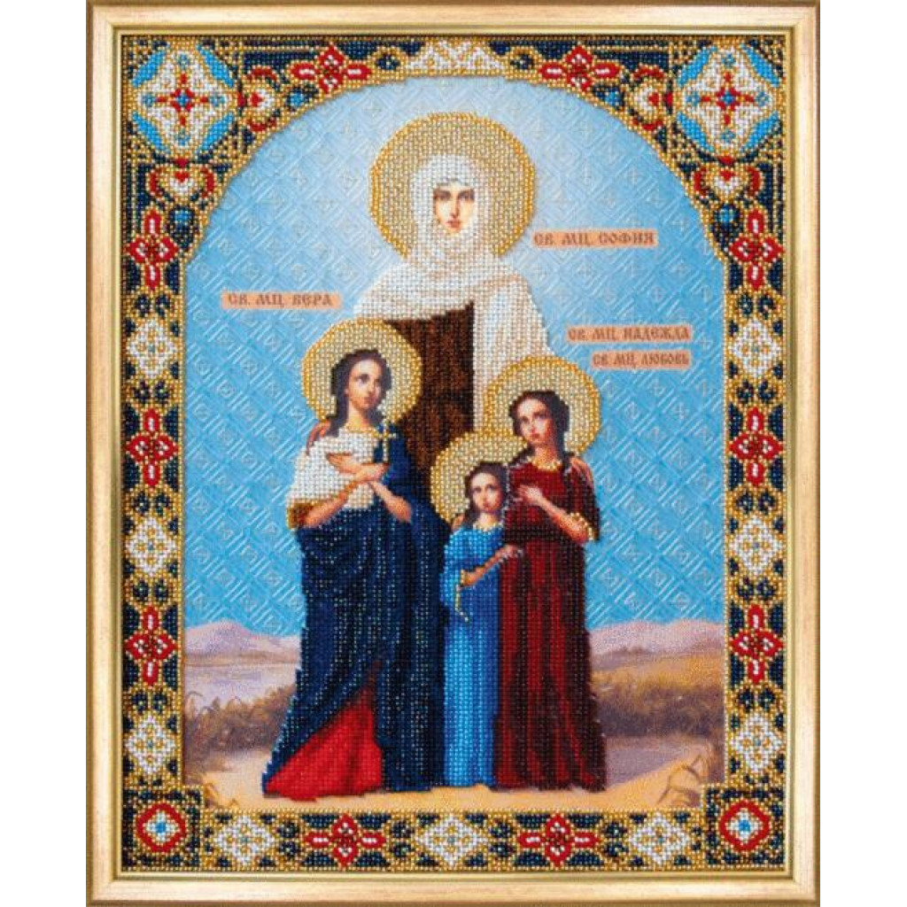 Buy Bead embroidery kit Icon of Faith Hope Love and mother Sofia-B-1101
