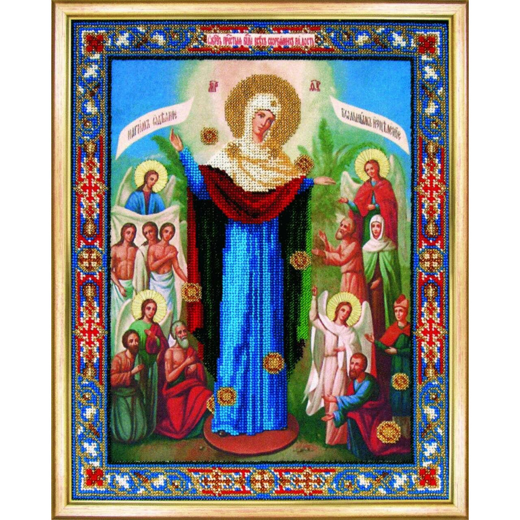 Buy Bead embroidery kit Icon of the Mother of God of All Sorrowful Joy-B-1103
