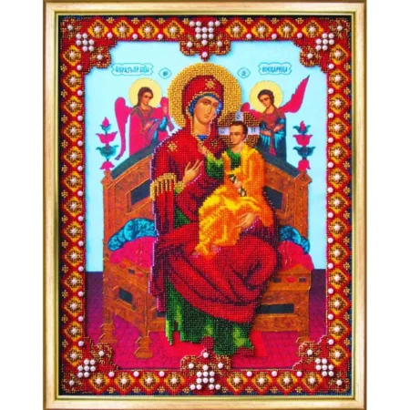 Buy Bead embroidery kit Icon of the Mother of God "Vsecharitsa".-B-1107