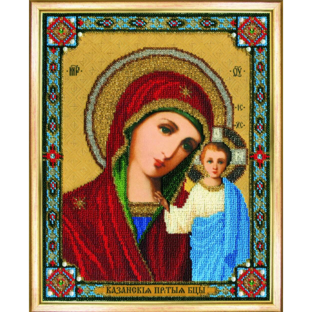 Buy Bead embroidery kit Icon of the Mother of God of Kazan-B-1191