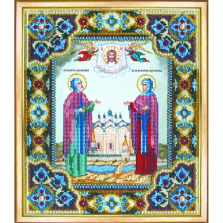 Buy Bead embroidery kit Icon of Saints Peter and Fevronia-B-1202