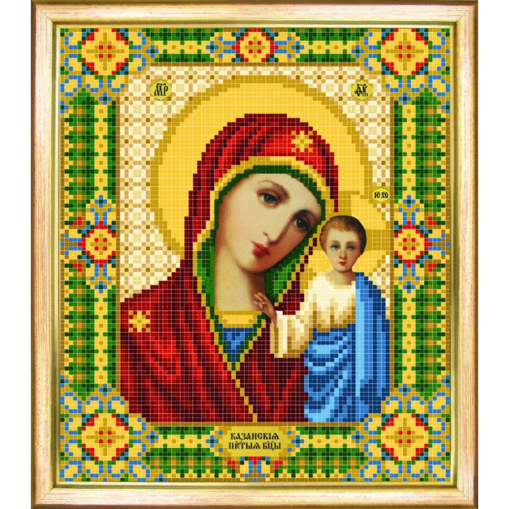 Buy Bead embroidery kit Icon of the Kazan Mother of God-SBY-001