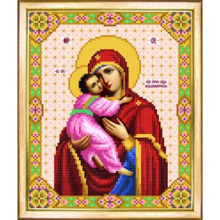 Buy Bead embroidery kit Icon of the Volodymyr Mother of God-SBY-002