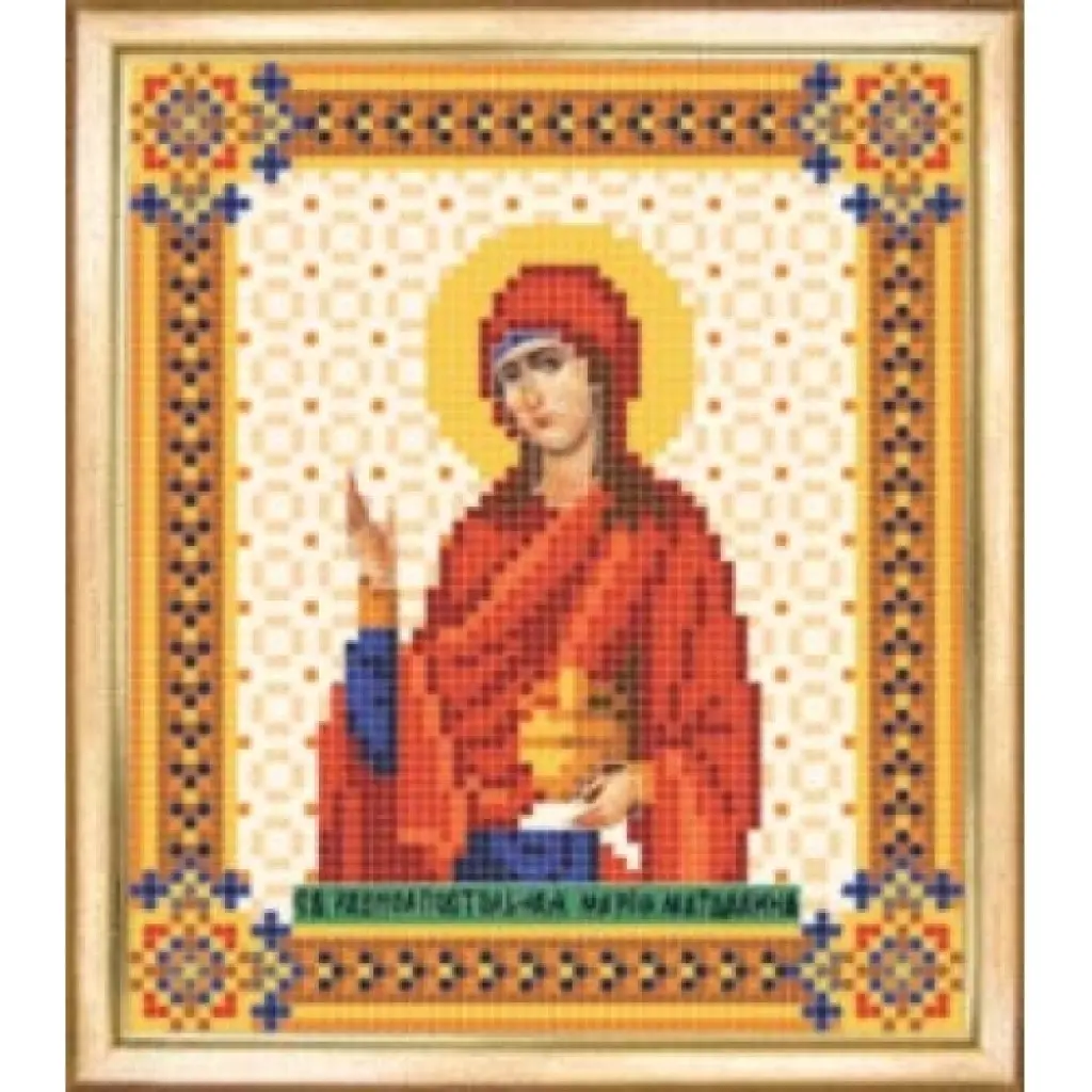 Buy Bead embroidery kit Icon of the Holy Equal-to-the-Apostles Mary Magdalene-SBY-015