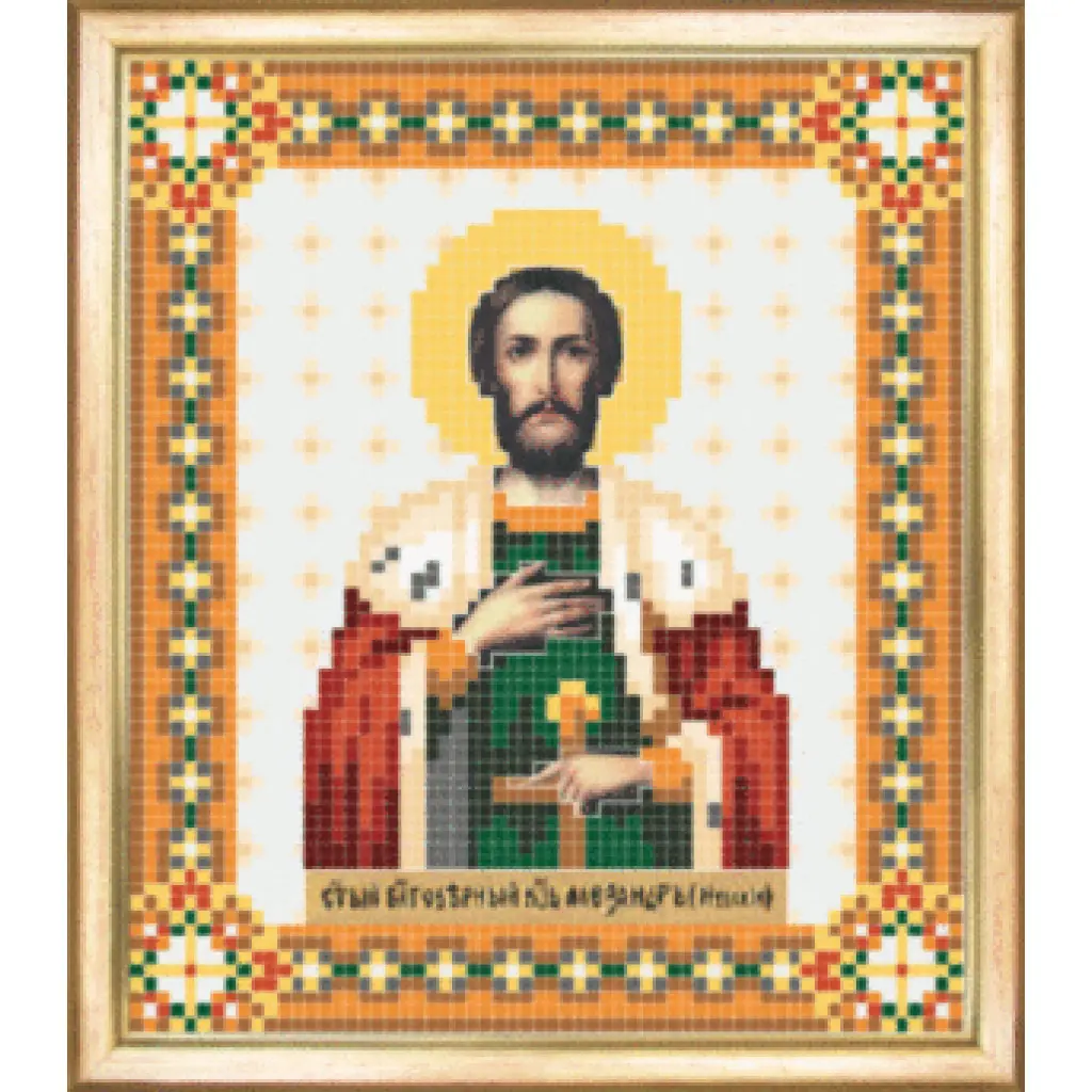 Buy Bead embroidery kit Icon of Grand Duke Alexander Nevsky-SBY-018