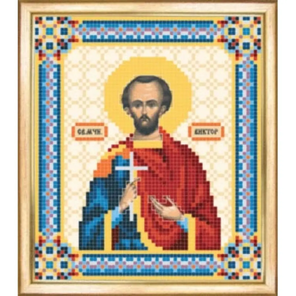 Buy Bead embroidery kit Icon of martyr Victor-SBY-020