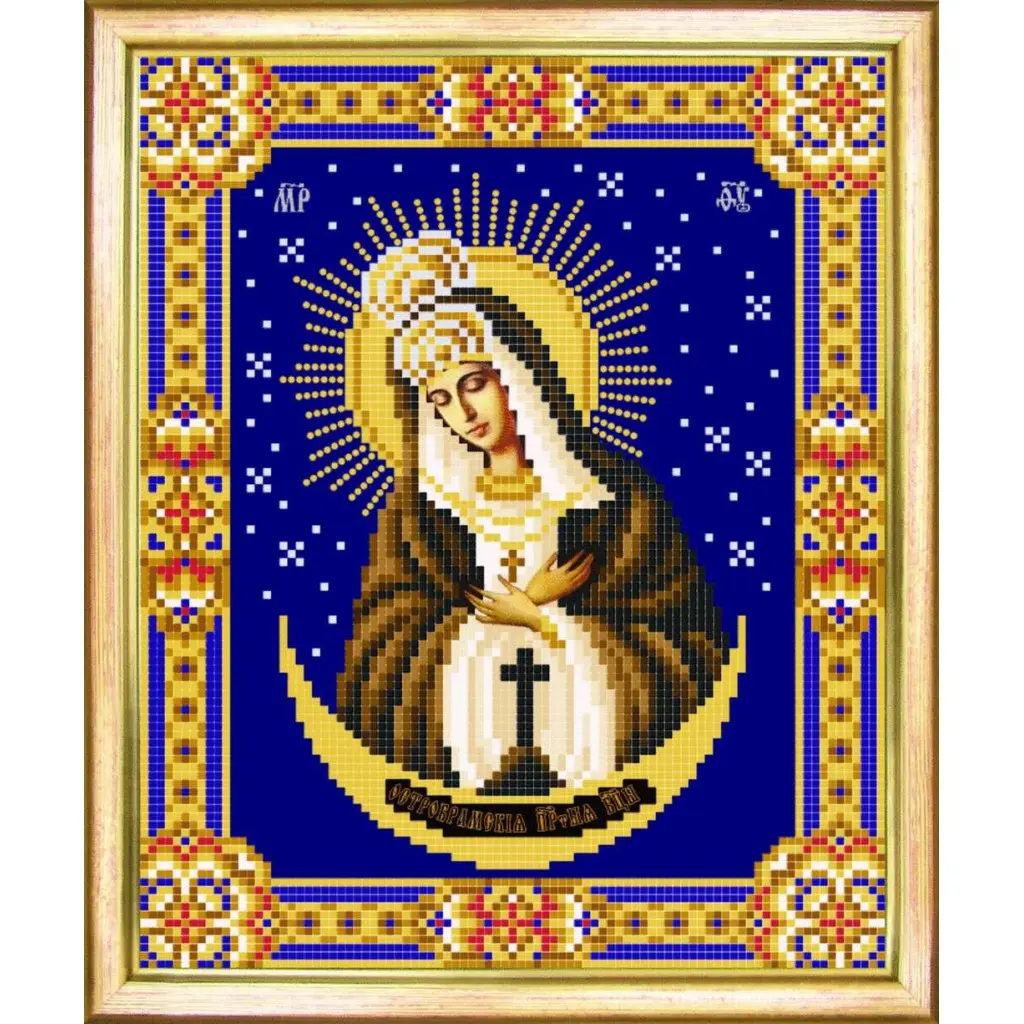 Buy Bead embroidery kit Ostrobram Icon of the Mother of God-SBY-027