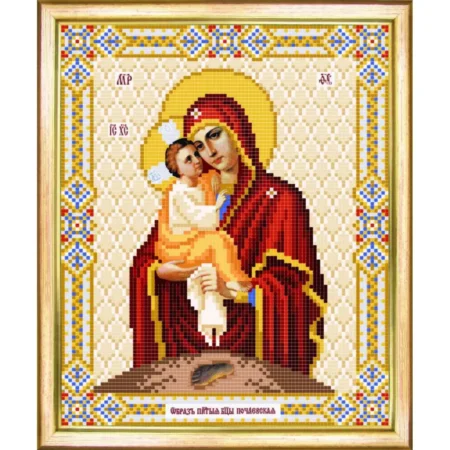 Buy Bead embroidery kit Icon of the Pochaiv Mother of God-SBY-028