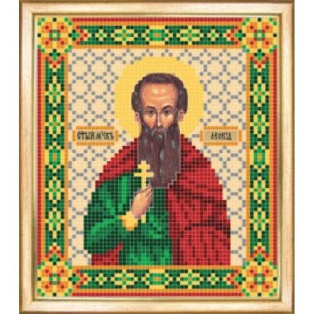 Buy Bead embroidery kit Icon of the Holy Martyr Leonidas-SBY-030