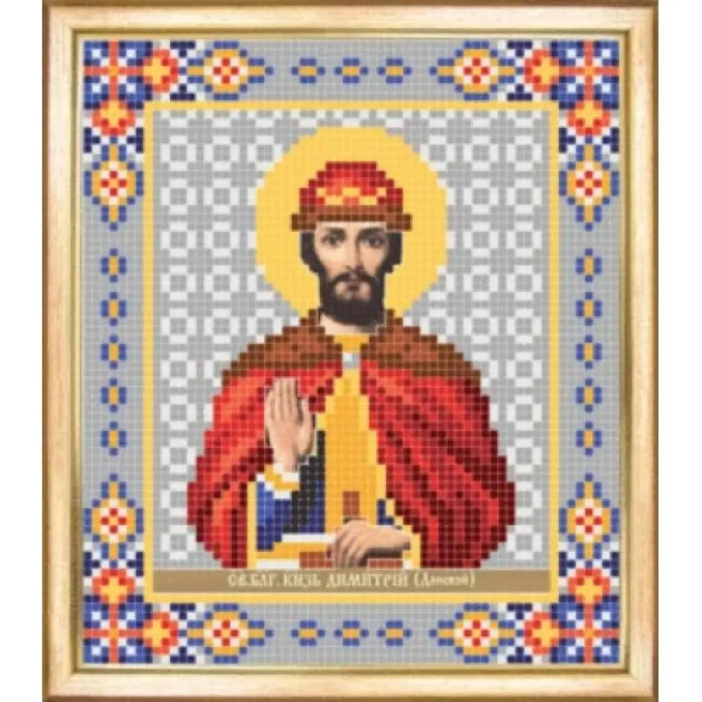 Buy Bead embroidery kit Icon of the Holy Prince Dmitry-SBY-031