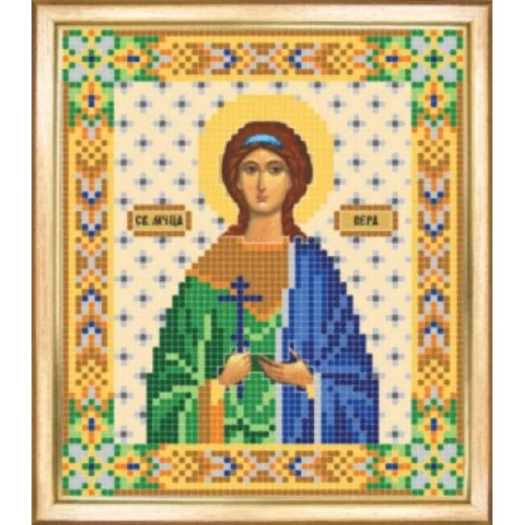 Buy Bead embroidery kit Icon of the Holy Martyr Vera-SBY-034