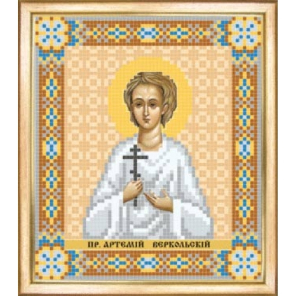Buy Bead embroidery kit Icon of the prophet Artemy Verkolsky-SBY-037