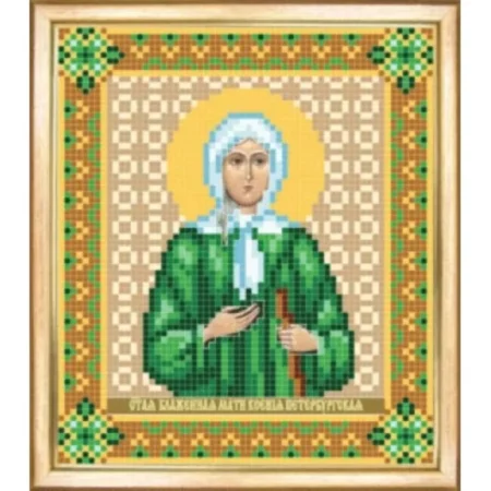 Buy Bead embroidery kit Icon of Saint Blessed Xenia of St. Petersburg-SBY-039