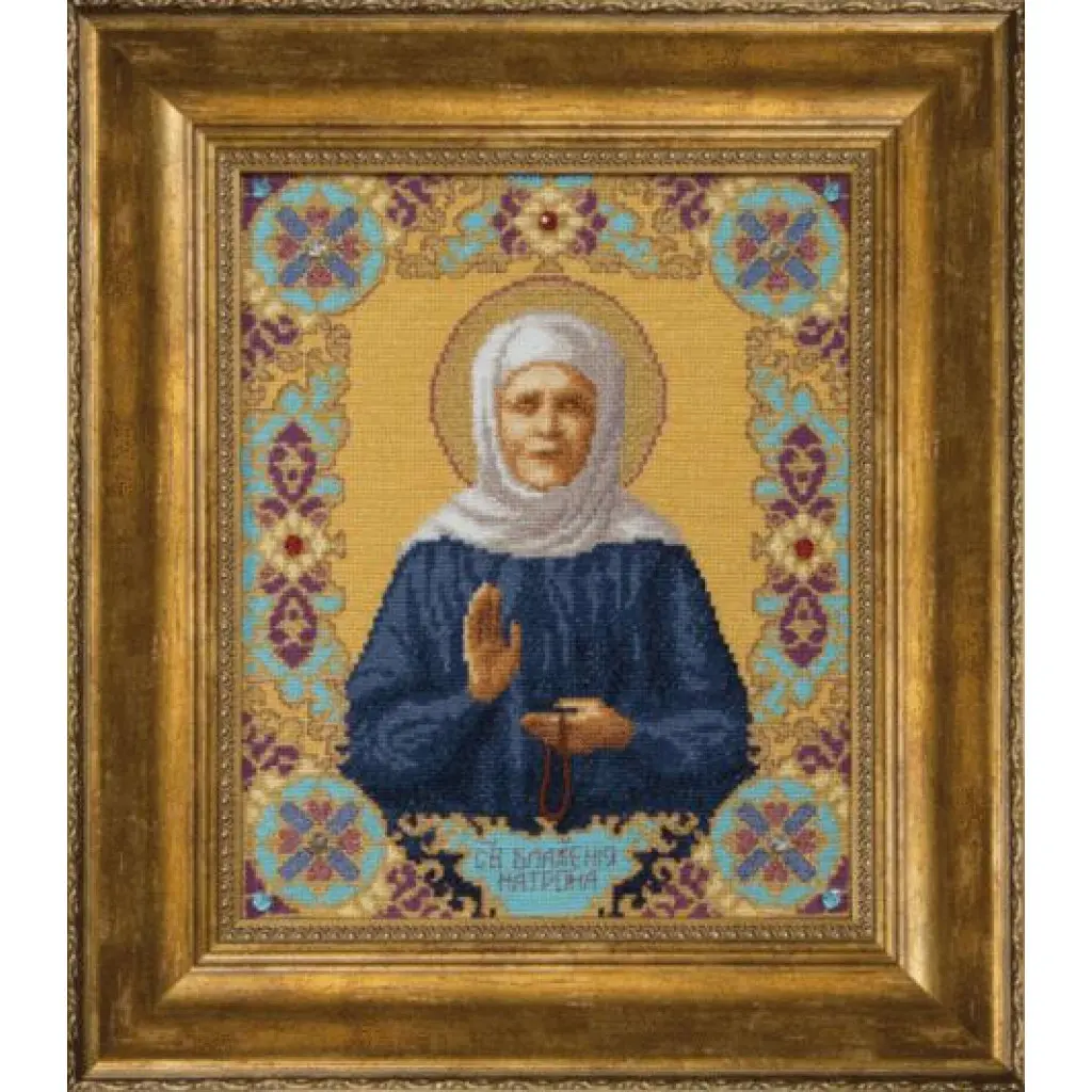 Buy Cross stitch kit Icon of the Holy Blessed Matrona of Moscow-M-144