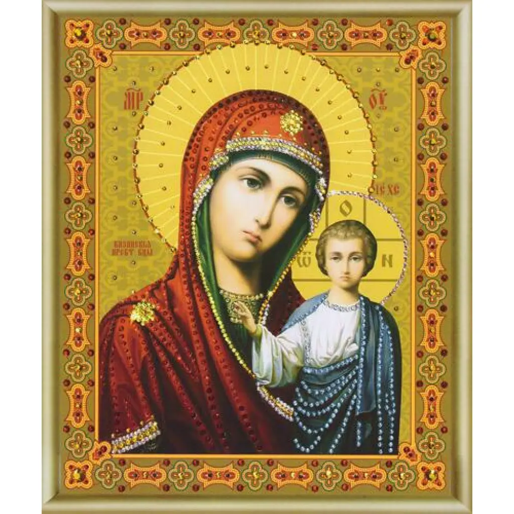 Buy Bead embroidery kit Icon of the Mother of God of Kazan-KS-026