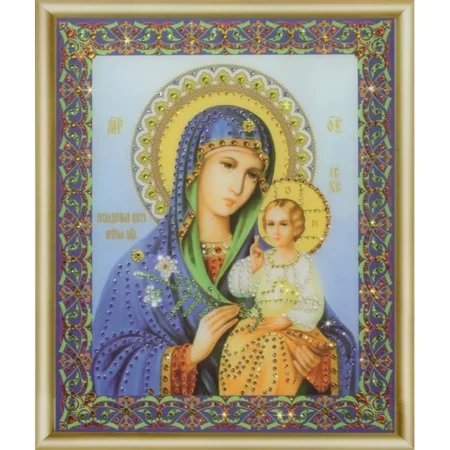 Buy Bead embroidery kit Icon of the Mother of God "Unfading flower-KS-056