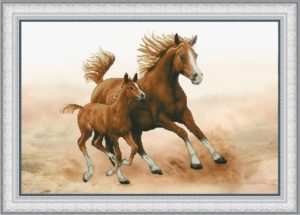 Buy Cross stitch kit Foal with mother-VF-006