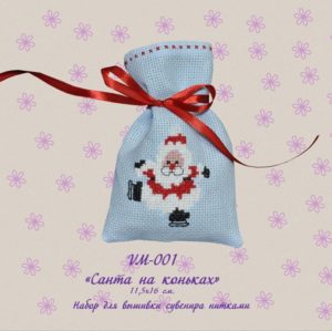 Buy Cross stitch kit Santa on skates-VM-001
