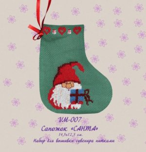 Buy Cross stitch kit Boot "Santa"-VM-007