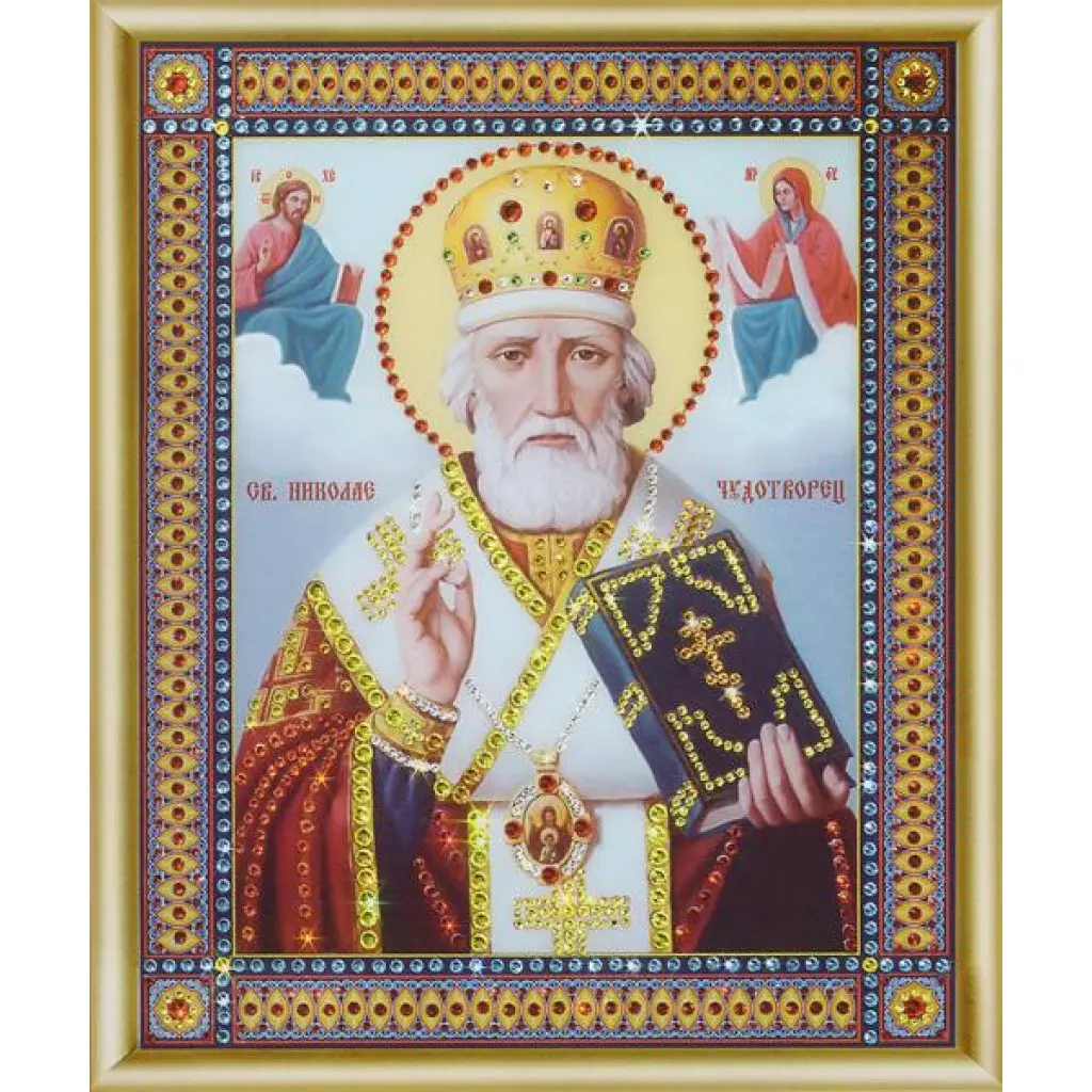 Buy Bead embroidery kit Icon of Saint Nicholas the Wonderworker-KS-046