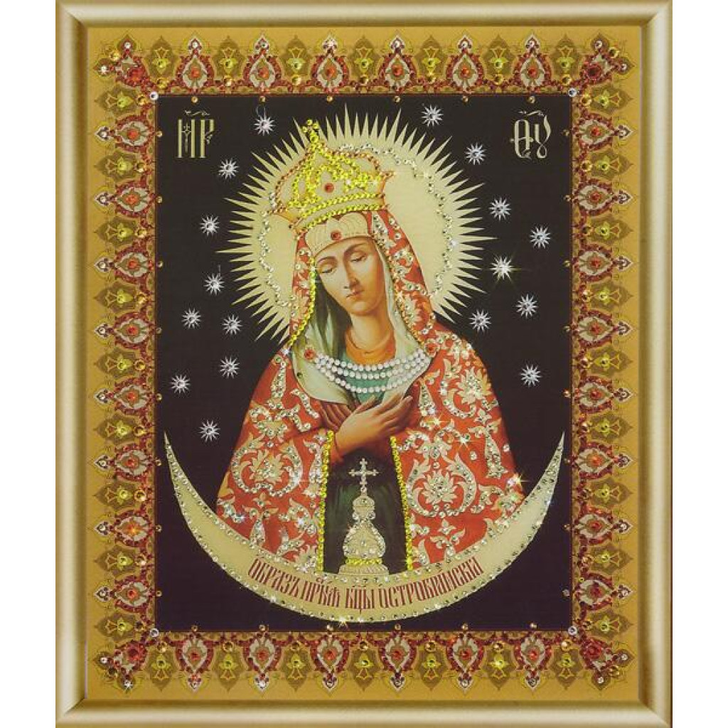 Buy Bead embroidery kit Icon of the Ostrobram Mother of God-KS-050