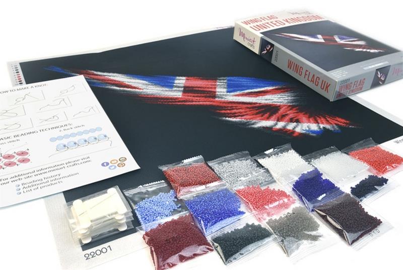 Buy Bead embroidery kit-Wing Flag UK-22001_2