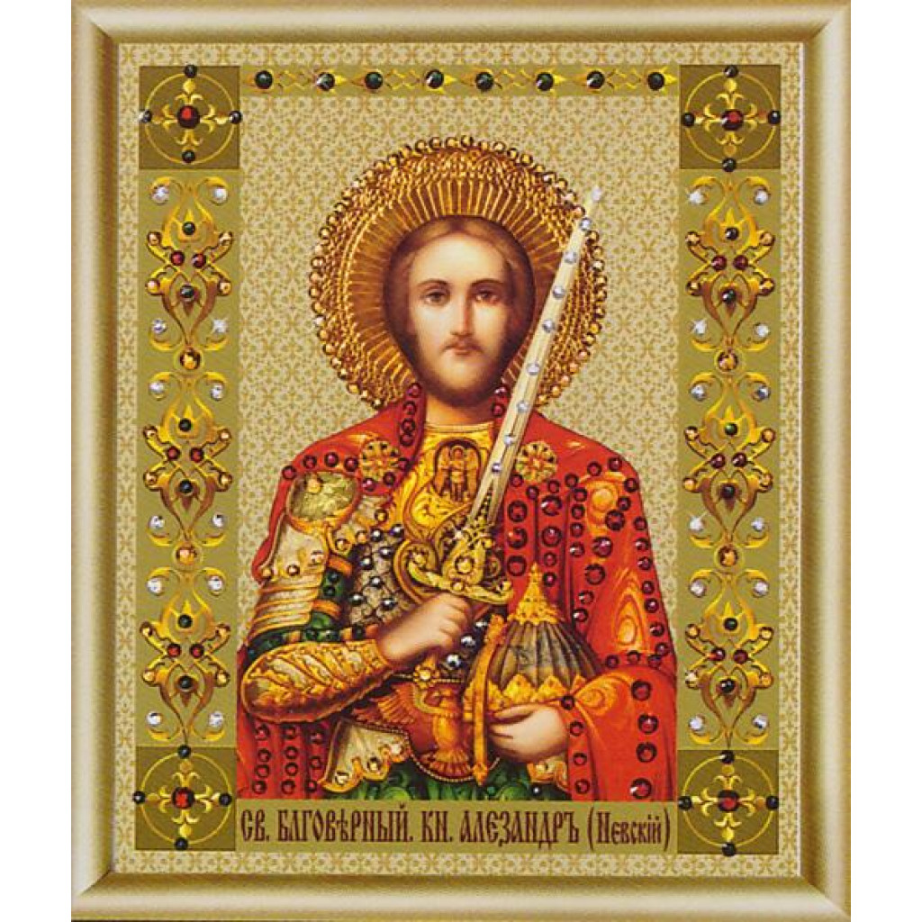 Buy Bead embroidery kit Icon of the Holy Prince Alexander Nevsky-KS-107