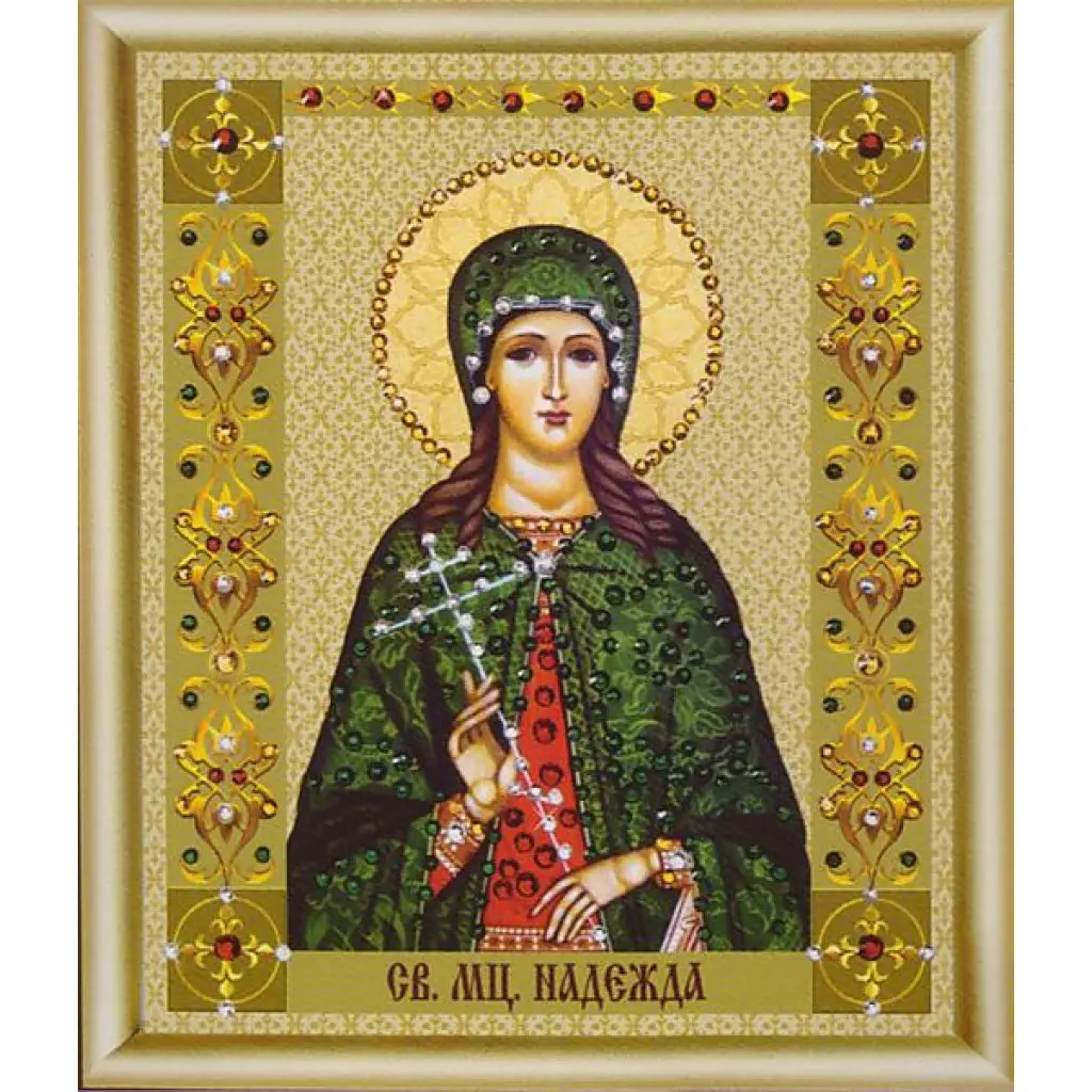 Buy Bead embroidery kit Icon of the holy martyr Nadia-KS-122