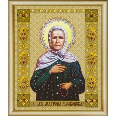 Buy Bead embroidery kit Icon of the holy Blessed Matrona of Moscow-KS-118