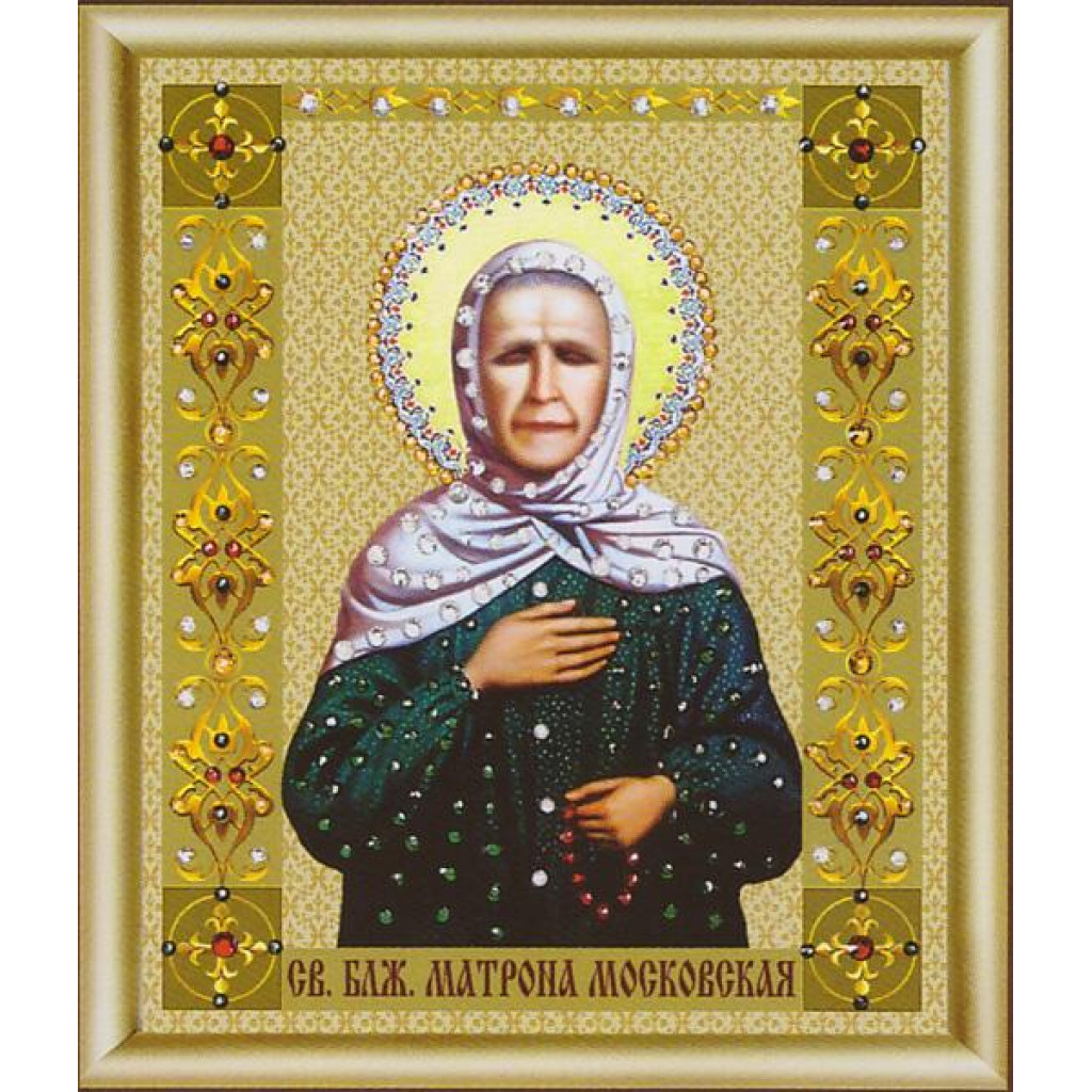 Buy Bead embroidery kit Icon of the holy Blessed Matrona of Moscow-KS-118