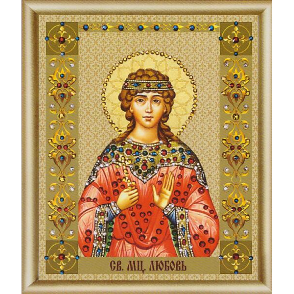 Buy Bead embroidery kit Icon of the holy martyr Love-KS-124