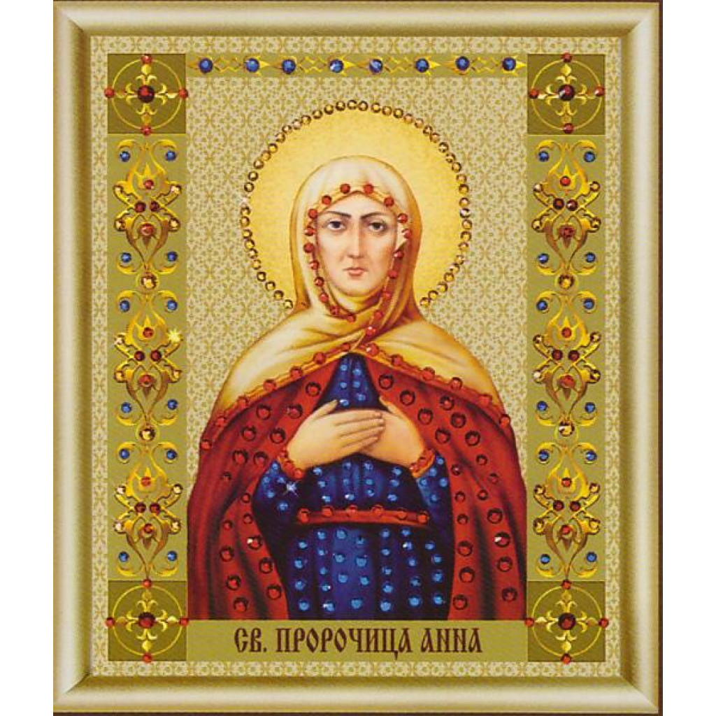 Buy Bead embroidery kit Icon of the holy prophetess Anna-KS-120
