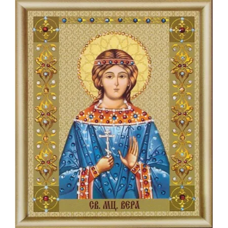 Buy Bead embroidery kit Icon of the holy martyr Vera-KS-126