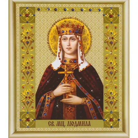 Buy Bead embroidery kit Icon of the holy martyr Lyudmila-KS-113