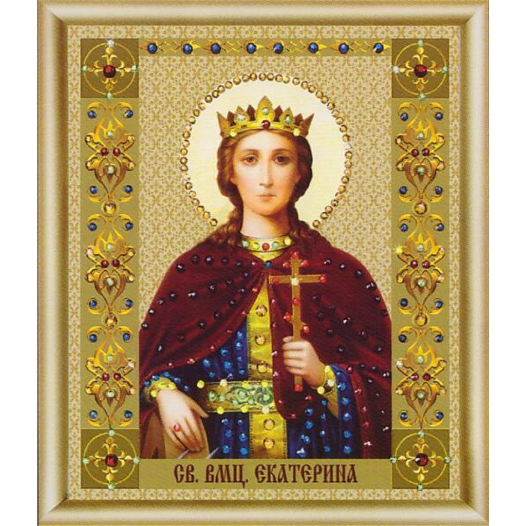 Buy Bead embroidery kit Icon of the holy great martyr Catherine-KS-127