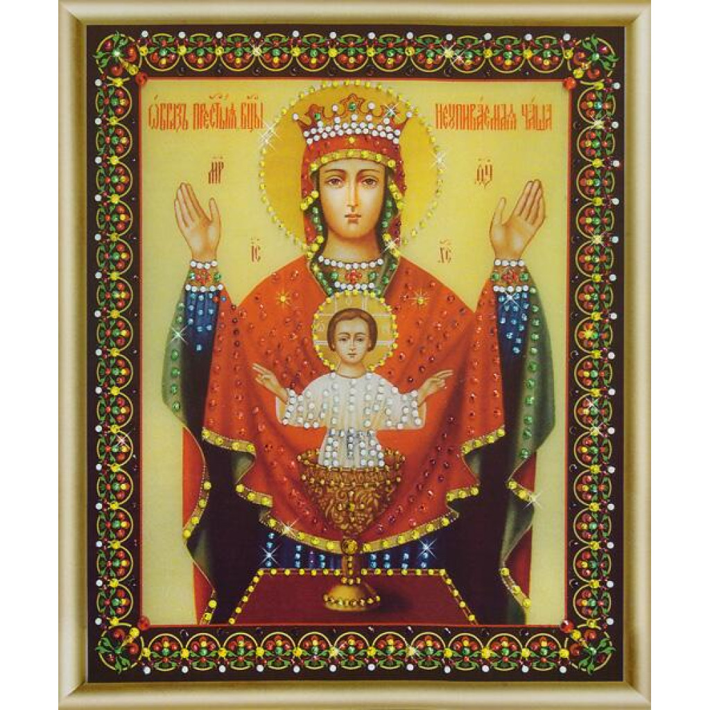 Buy Bead embroidery kit Icon of the Mother of God "Undrinkable Cup".-KS-149