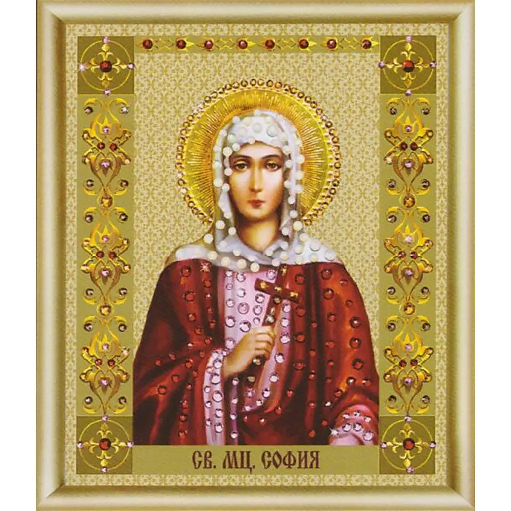 Buy Bead embroidery kit Icon of the holy martyr Sophia-KS-112
